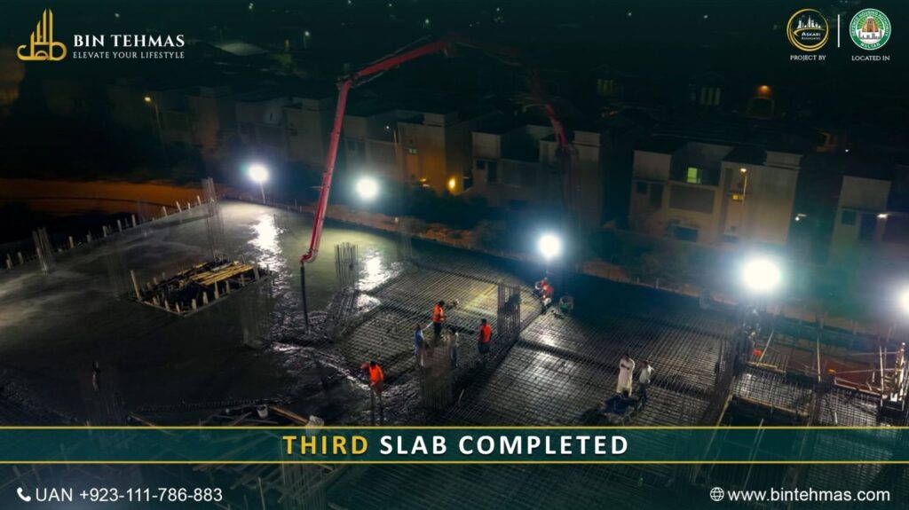 Bin Tehmas Reaches Another Milestone 3rd Slab Concrete Pouring Completed 4
